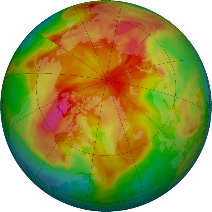 Arctic ozone map for 11 March 2009